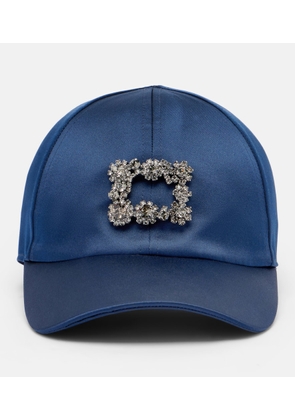 Roger Vivier Efflorescence satin baseball cap