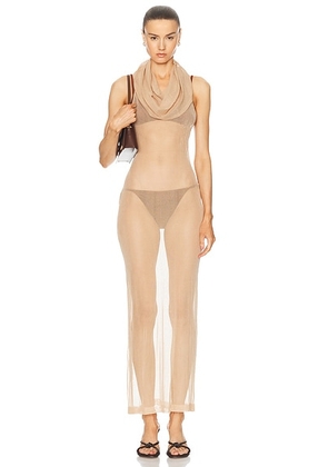 Tropic of C Boss Cowl Dress in Blush - Tan. Size XS (also in ).