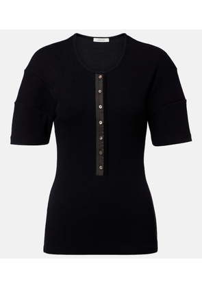 Lemaire Cotton and linen Henley shirt
