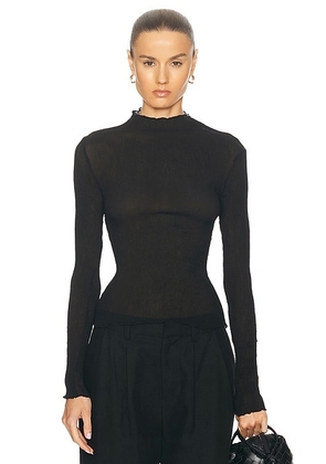 Rachel Gilbert Wilsa Top in Black - Black. Size S (also in ).