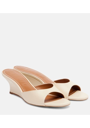 Staud Brigitte leather wedge mules