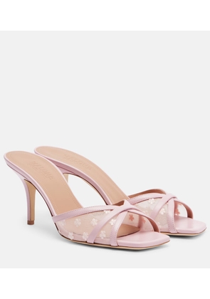 Malone Souliers Perla 70 leather and mesh mules