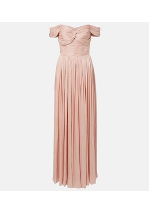 Costarellos Draped off-shoulder gown