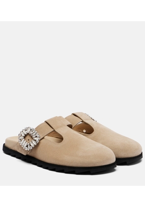 Roger Vivier Slidy Viv' embellished suede mules