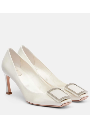 Roger Vivier Trompette 70 embellished satin pumps
