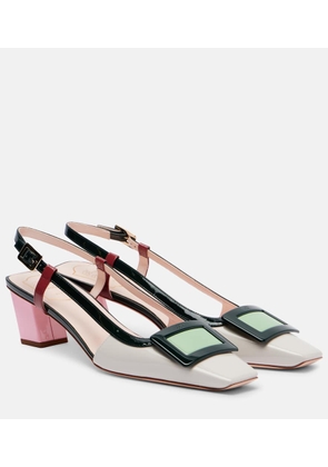 Roger Vivier Belle Vivier 45 leather slingback pumps