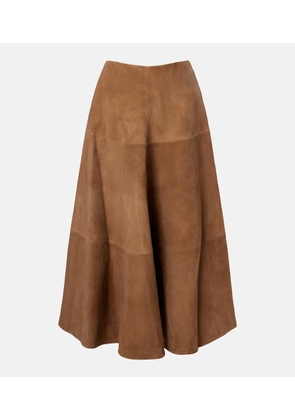 Altuzarra Varda suede midi skirt