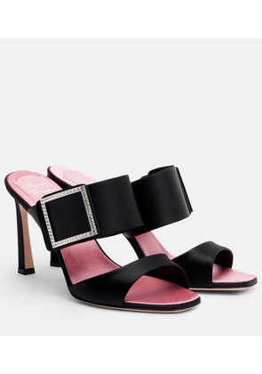Roger Vivier Trompette 85 embellished satin mules