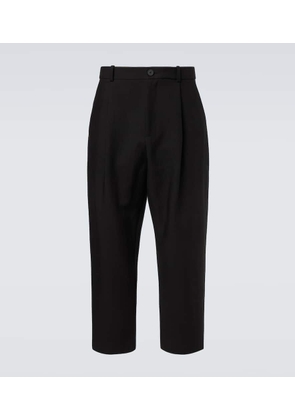 Studio Nicholson Tuck cotton-blend tapered pants