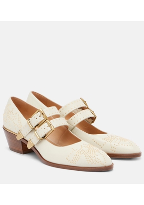 Chloe Susan studded leather Mary Jane pumps