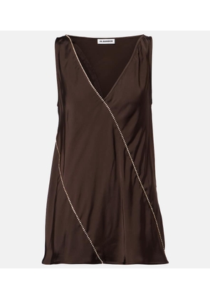 Jil Sander Embellished satin top