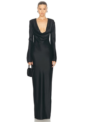 SANS FAFF Anna Cowl Evening Dress in Black - Black. Size M (also in ).