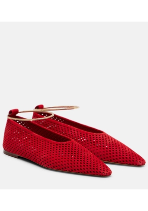 Jil Sander Perforated suede ballet flats