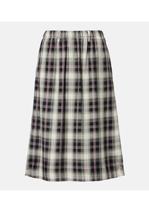 Acne Studios Izetta checked midi skirt