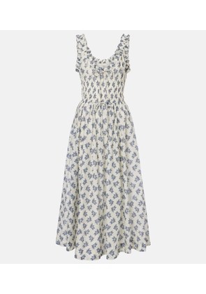 Doen Emmaretta floral cotton midi dress