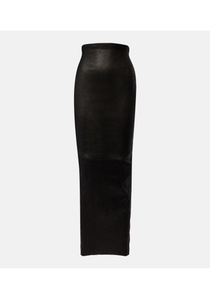 Rick Owens Dirt Pillar leather maxi skirt