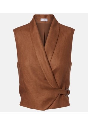 Brunello Cucinelli Monili linen vest