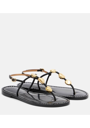 Amanu Nairobi leather thong sandals