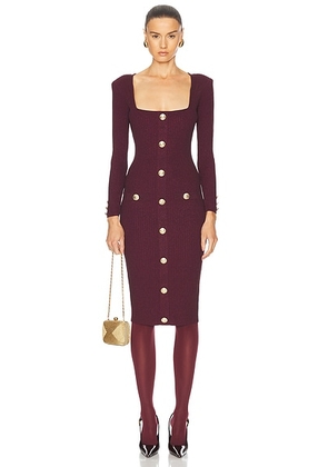 Retrofete Sadelle Knit Dress in Metallic Mulberry - Burgundy. Size XL (also in ).