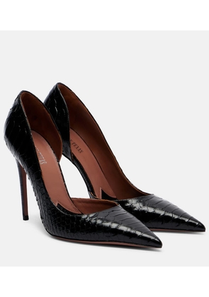 Paris Texas Vera 105 snake-effect leather pumps