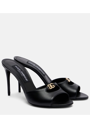 Dolce&Gabbana DG leather mules