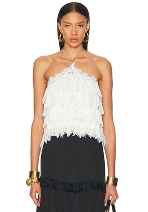 Ronny Kobo Ophelia Top in White - White. Size S (also in ).