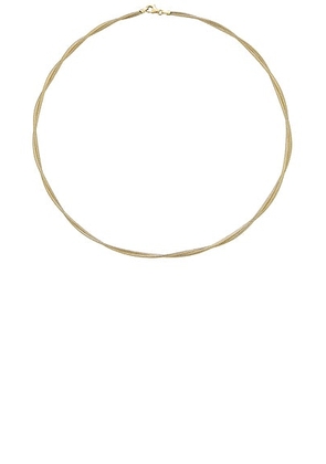 STONE AND STRAND Interwoven Gold Necklace in 14k Yellow Gold - Metallic Gold. Size all.