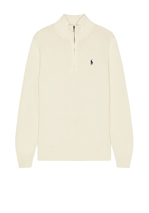 Polo Ralph Lauren Shaker 1/2 Zip Sweater in Andover Cream - Cream. Size L (also in M, S, XS).