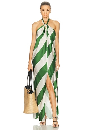 Ronny Kobo Chantell Dress in Palm Green Ivory - White,Green. Size M (also in ).