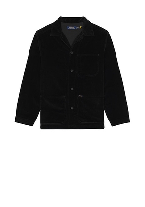 Polo Ralph Lauren Wale Corduroy Barton Overshirt in Black - Black. Size L (also in S, XL/1X, XXL/2X).