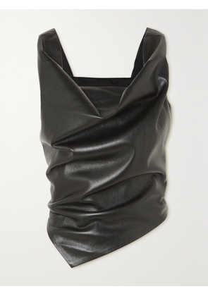 NANUSHKA - Petra Draped Okobor Top - Black - xx small,x small,small,medium,large