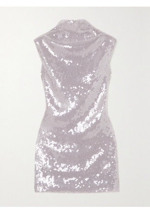 16ARLINGTON - Luna Sequined Stretch-tulle Mini Dress - Purple - UK 4,UK 6,UK 8,UK 10,UK 12,UK 14,UK 16