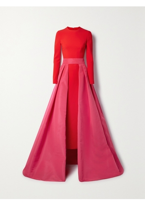 Carolina Herrera - Convertible Color-block Silk-faille Gown - Red - US2,US4,US6,US8,US10