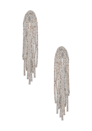 BaubleBar Daniella Earrings in Metallic Silver.