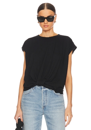 Bobi Crewneck Knot Tee in Black. Size S. Also in XS.