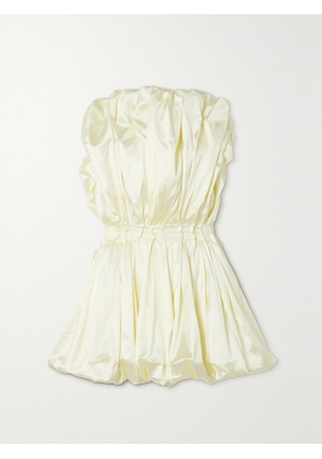 TOVE - Raynara Strapless Gathered Satin Top - Off-white - FR 34,FR 36,FR 38,FR 40