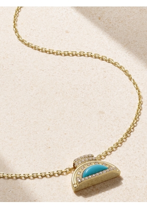 SORELLINA - Alba 18-karat Gold, Turquoise And Diamond Necklace - One size