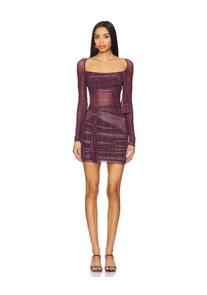 AFRM Kylie Dress in Mauve. Size M. Also in S, XXL.