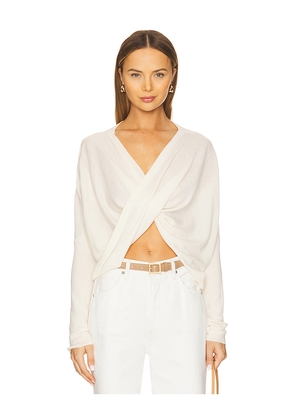 ALLSAINTS Julieana Wrap Jumper in White. Size L. Also in XS.