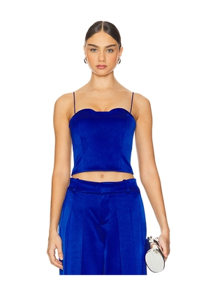 Alice + Olivia Ada Bustier Cropped Top in Royal. Size 0. Also in 2.