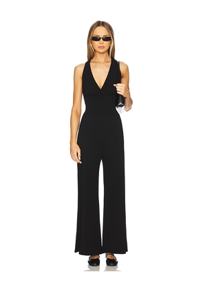 Bobi Draped Jumpsuit in Black. Size L. Also in M.