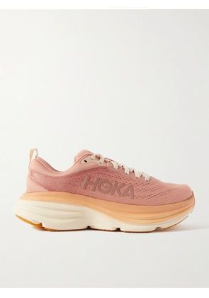 Hoka - Bondi 8 Rubber-trimmed Mesh Sneakers - Pink - US5,US5.5,US6,US6.5,US7,US7.5,US8,US8.5,US9,US9.5,US10,US10.5,US11