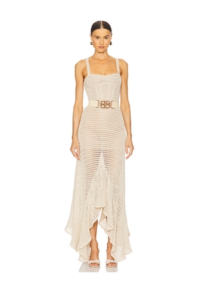 Bronx and Banco Herrera Desert Crochet Gown in Beige. Size M. Also in XS.