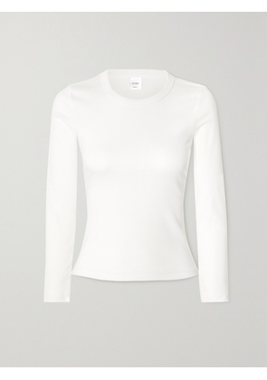 LESET - Kelly Ribbed Stretch-cotton Jersey Top - White - x small,small,medium,large,x large
