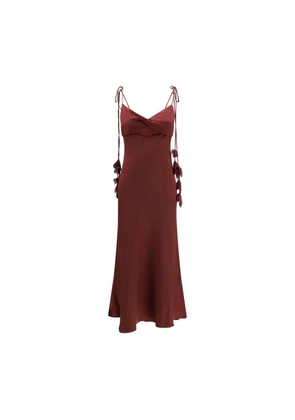 Self-Portrait Bordeaux Polyester Casual Dress - 10