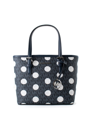 Michael Kors Blue Canvas Tote Bag