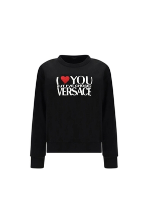 Versace Black Cotton Sweatshirt - 42