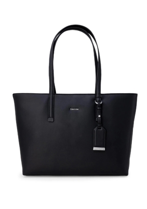 Calvin Klein Black Leather Tote Bag