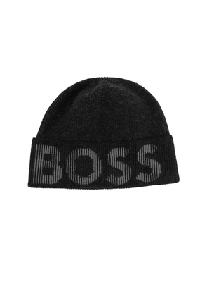 Hugo Boss Black Wool Beanie - UNI