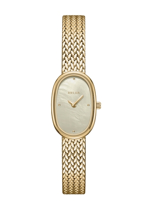 Breda Small Jane Watch in Metallic Gold.